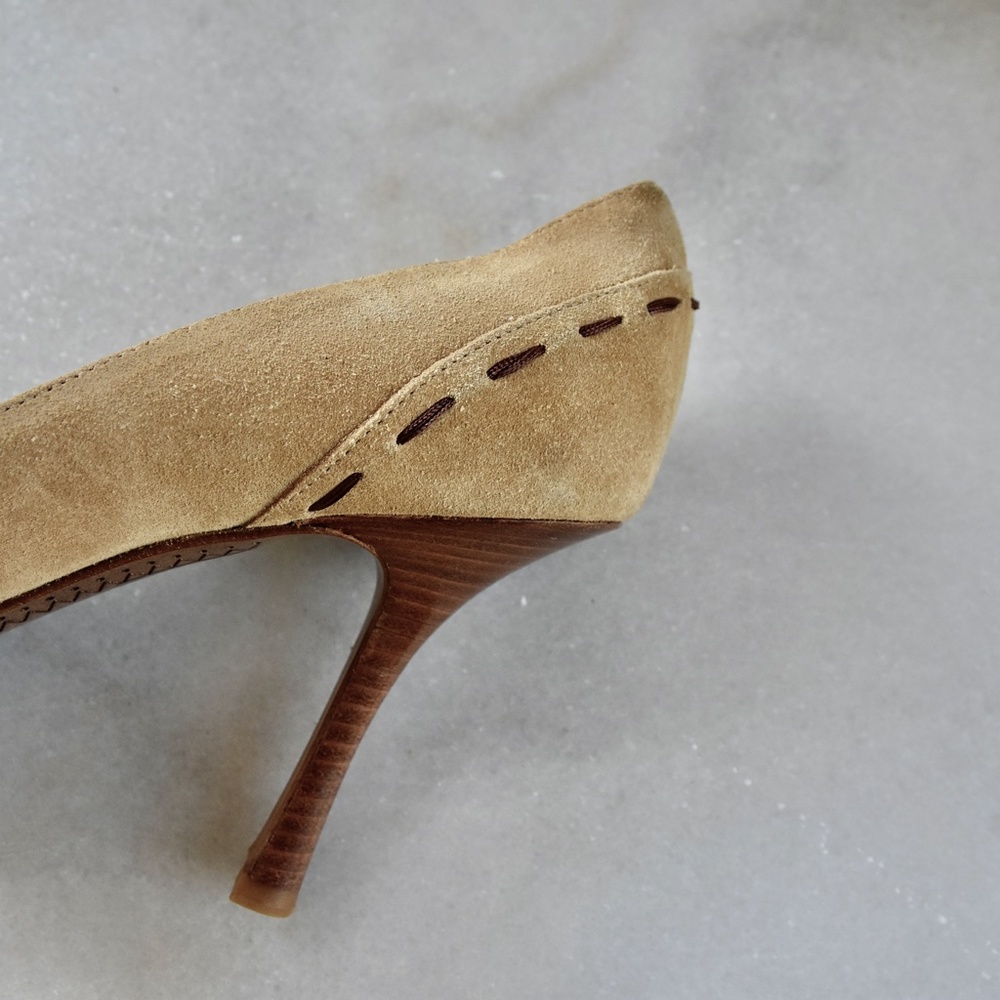 🌻Dior🌻 Suede Open-Toe Moccasin Heel - Picture 7 of 15